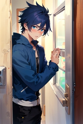 隙間に挟まった男子