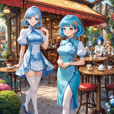 朝のカフェ