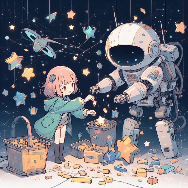 星の欠片を集める少女