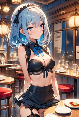 眠そうな青髪さん