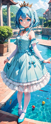 プールサイドの姫