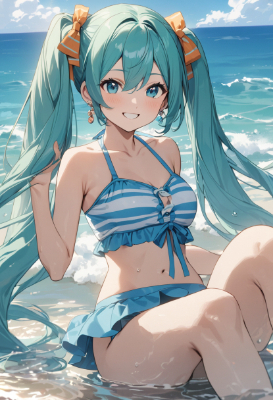 しましまビキニのミクちゃん