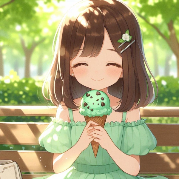 チョコミントアイスと少女