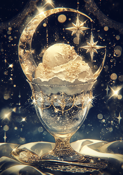 煌めく夜空のバニラアイスラテ⭐️🌙