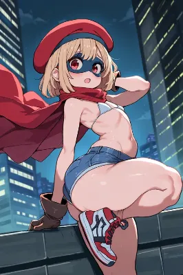 赤いベレー帽のヒロイン