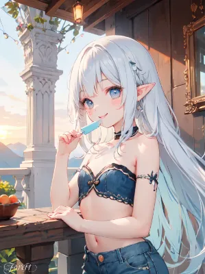 今朝のエルフ娘❤