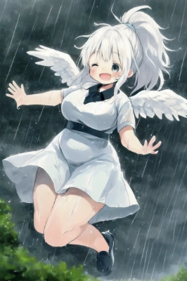 雨の日に舞い降りる