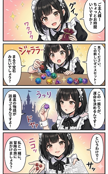 龍くんがTRPGのお誘いをする漫画