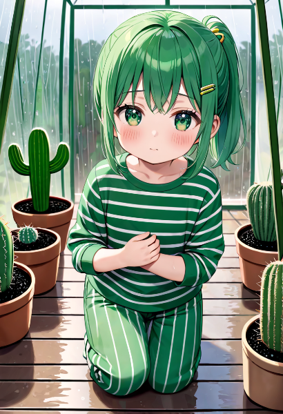 梅雨入りのサボテン