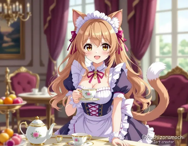 スイート・ミャオ・タイム：お屋敷のティーパーティー - Sweet Meow Time: Tea Party at the Mansion