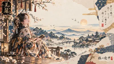 桜の縁側で紡ぐ、旅の静かな記憶