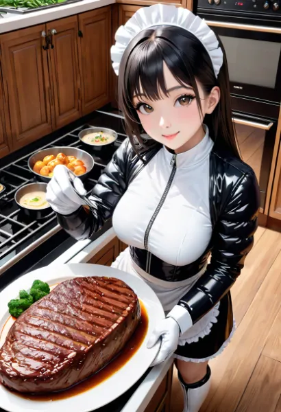 夕飯はステーキですよ～