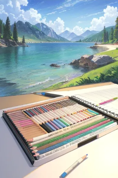 パステルカラーの色鉛筆