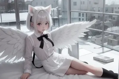 雪のなかの天使