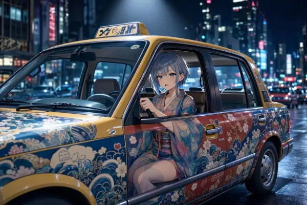 和装タクシードライバー