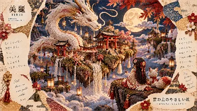 白龍の優しさが宿る月夜の祈り