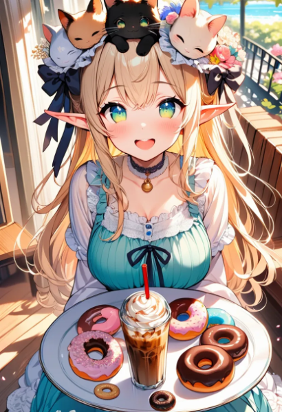 猫さんとドーナツタイム