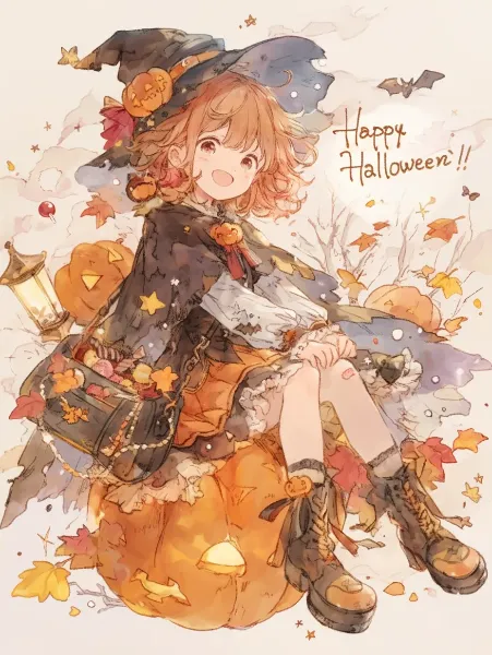小さな魔女のハロウィン冒険。