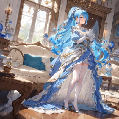 青髪お姫様