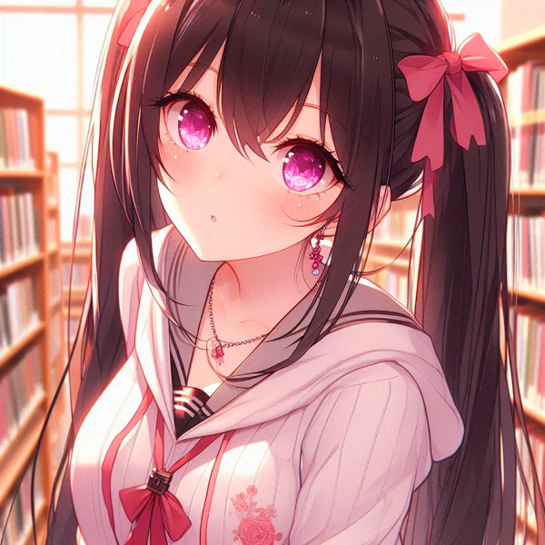 首を傾げる、黒髪ツインテール少女★(17枚)