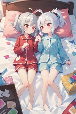 見つめあう姉妹