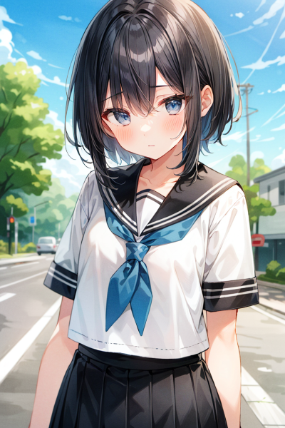 制服姿の男の子