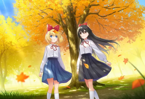 あ、頭の上に葉っぱが