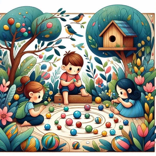 ビー玉と子供たち