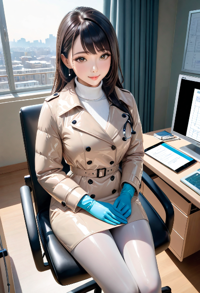 トレンチコートの女医