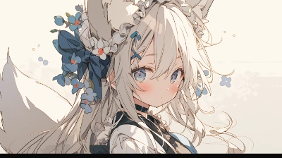 白きつね #AIイラスト #AIart