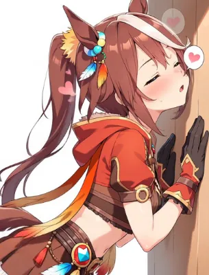 幸せそうな馬耳少女