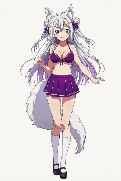 ビキニ+プリーツスカートなケモミミさん