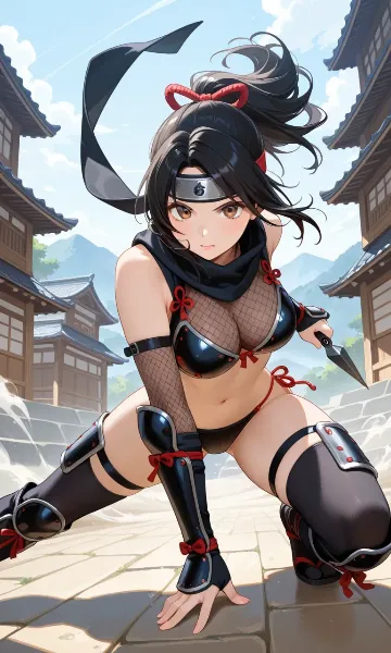 忍び寄る黒髪のくノ一