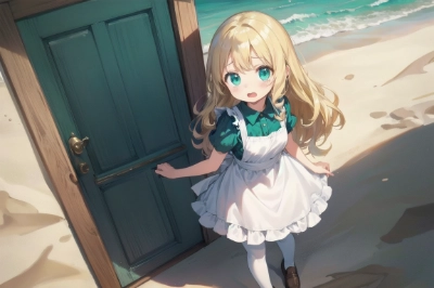 ど〇でもドアを抜けるとそこは海だった