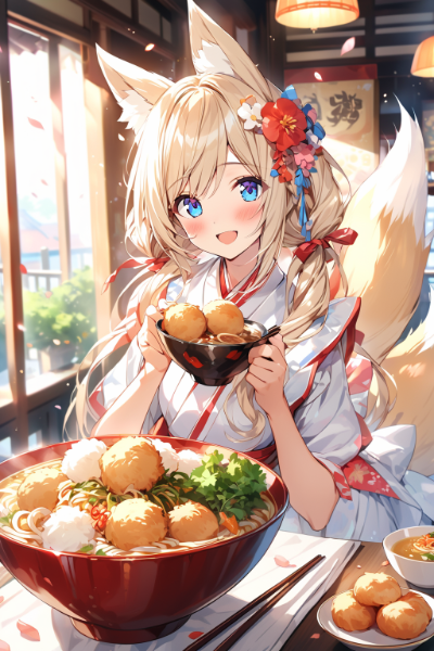 きつねのコロッケうどん