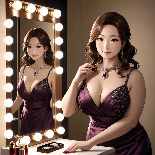 ブローチが彩る華やかな夜支度