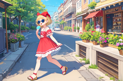 サングラスつけてとことこ