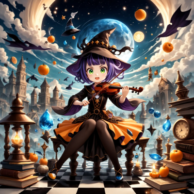 バイオリンを弾く魔女