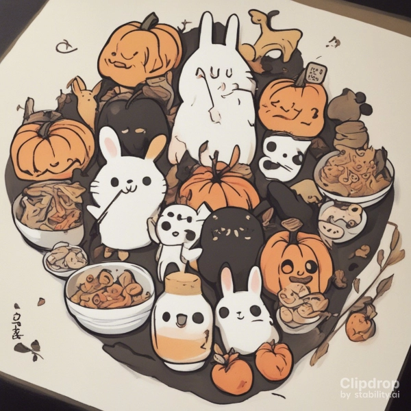 かわいい　うさぎ　ハロウィン