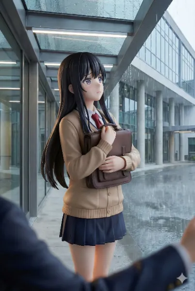 傘忘れちゃった（ダンデレちゃん × 雨）