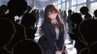 影絵のような人々