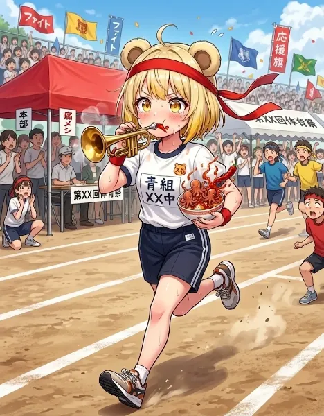 🧸「タコ痛メシと、吹奏の、はちゃめちゃ体育祭」の巻き🐙🌶🎺🏃🏫