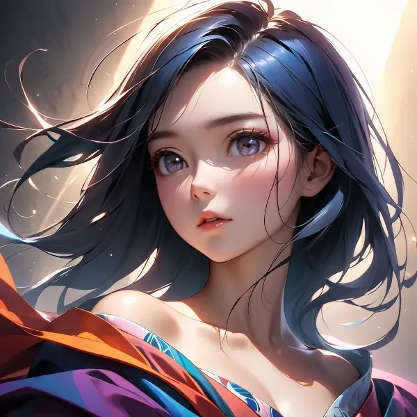 風に舞う青髪の少女