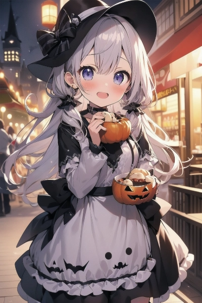 魔女とかぼちゃのハロウィン