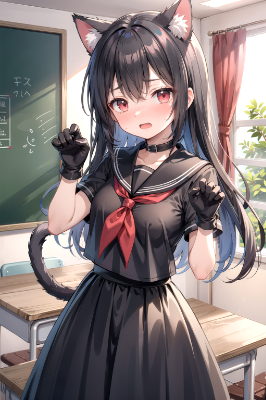 「...く...く...くろねこですよ～」
