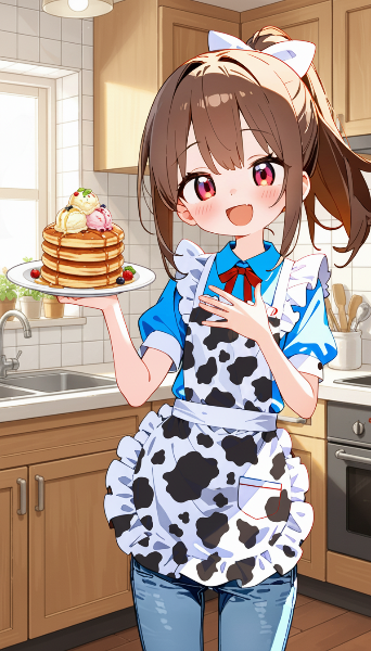 休日のホットケーキ作り