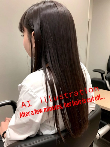 美少女の後ろ髪