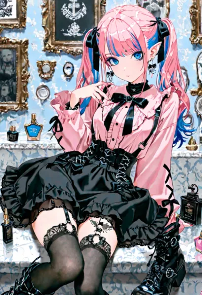 ピンク髪の少女と秘密の香水部屋