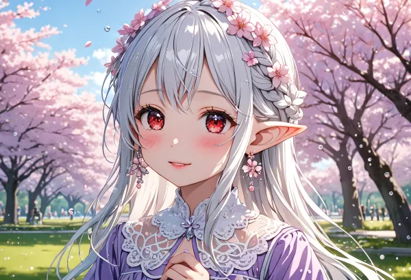 桜の精霊と春の出会い