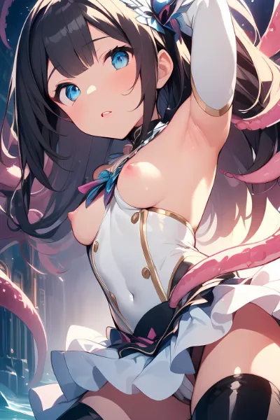 触手さんとボディスーツの魔法少女
